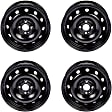 SET-RB939100-4 Steel Black Wheel, 15 in. X 6 in., 4 x 3.94 in. Bolt Pattern
