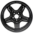 SET-RB939101-2 Steel Black Wheel - 17 in. X 7 in., 5 x 4.33 in. Bolt Pattern