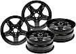 SET-RB939101-4 Steel Black Wheel - 17 in. X 7 in., 5 x 4.33 in. Bolt Pattern