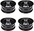 SET-RB939102-4 Steel Black Wheel, 16 in. X 7 in., 5 x 4.5 in. Bolt Pattern