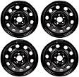 SET-RB939108-4 Steel Black Wheel, 17 in. X 7.5 in., 5 x 114.3 mm Bolt Pattern