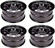 SET-RB939108-4 Steel Black Wheel, 17 in. X 7.5 in., 5 x 114.3 mm Bolt Pattern