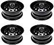 SET-RB939111-4 Steel Black Wheel, 15 in. X 6 in., 4 x 4.5 in. Bolt Pattern