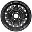SET-RB939112-2 Steel Black Wheel, 16 in. X 6.5 in., 4 x 4.5 in. Bolt Pattern