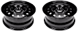 SET-RB939117-2 Steel Black Wheel, 16 in. X 6.5 in.