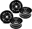 SET-RB939117-4 Steel Black Wheel, 16 in. X 6.5 in.