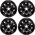 SET-RB939137-4 Black Wheel, 17 in. X 7 in., 4 x 114.3 mm