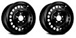 SET-RB939138-2 Steel Black Wheel, 16 in. X 6.5 in., 5 x 4.5 in. Bolt Pattern