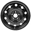 SET-RB939157-4 Steel Black Wheel, 17 in. X 6.5 in., 5 x 114.3 mm Bolt Pattern
