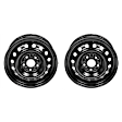 SET-RB939265-2 Steel Black Wheel, 15 in. X 6 in., 5 x 4.5 in. Bolt Pattern