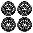 SET-RB939265-4 Steel Black Wheel, 15 in. X 6 in., 5 x 114.3 mm Bolt Pattern