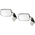 SET-RB955190-2 Driver and Passenger Side Mirror, Manual Adjust, Non-Heated, Manual Folding, Chrome, No Signal Light, No Memory, No Puddle Light, No Auto-Dim, No Blind Spot Feature