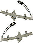 Front, Driver and Passenger Side Power Window Regulator, Without Motor
