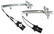 Front and Rear, Driver Side Window Regulators, Power, Without Motor