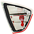 Passenger Side, Inner and Outer Halogen Tail Light, Without bulb(s), OE Replacement, Sedan