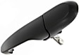 Front, Driver and Passenger Side Exterior Door Handles, Smooth Black, Driver Side - With Key Hole; Passenger Side - Without Key Hole