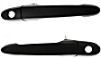 Front, Driver and Passenger Side Smooth Black Exterior Door Handle, With Key Hole