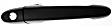 Front, Driver and Passenger Side Smooth Black Exterior Door Handle, With Key Hole