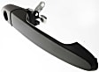 Front, Driver and Passenger Side Smooth Black Exterior Door Handle, With Key Hole