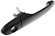 Front, Driver and Passenger Side Smooth Black Exterior Door Handle, With Key Hole