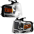 Driver and Passenger Side Halogen Headlight, With bulb(s), OE Replacement