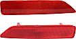 Rear, Driver and Passenger Side Bumper Reflector, CAPA Certified