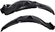Front, Driver and Passenger Side, Rear Section Fender Liners, Sedan
