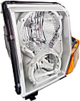 2006 Jeep Commander - Driver and Passenger Side Halogen Headlight, With bulb(s), OE Replacement