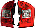 Driver and Passenger Side Halogen Tail Light, With bulb(s), OE Replacement