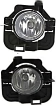 Front, Driver and Passenger Side Fog Lights, With bulb(s), Halogen, 4-Door, Sedan