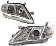 Driver and Passenger Side Headlights, without Bulbs, Halogen, Sedan, Japan Built Vehicle