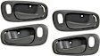 Front and Rear, Driver and Passenger Side Interior Door Handles, Gray, With Door Lock Hole, For Models With Power Door Locks