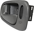 Front and Rear, Driver and Passenger Side Interior Door Handles, Gray, With Door Lock Hole, For Models With Power Door Locks