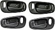 2000 Toyota Corolla - Front and Rear, Driver and Passenger Side Black Interior Door Handle, With Door Lock Hole, For Models with Power Door Locks