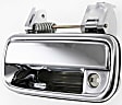 Front, Driver and Passenger Side Chrome Exterior Door Handle, With Key Hole