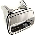 Rear, Driver and Passenger Side Chrome Exterior Door Handle, Without Key Hole, Crew Cab Pickup