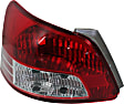 Driver and Passenger Side Halogen Tail Light, Without bulb(s), OE Replacement