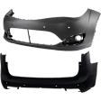 Front and Rear Primed Bumper Cover