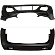 Front and Rear Primed Bumper Cover CAPA Certified