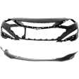 Front, Upper and Lower Primed Bumper Cover