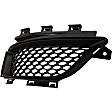 Front, Driver and Passenger Side Bumper Grilles, Primed, Plug-Fog Lamp Hole, For Models With Active Grille Shutter (Code X8W)