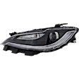 Driver and Passenger Side Headlights, with Bulbs, Halogen, Sedan, CAPA CERTIFIED