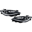 Driver and Passenger Side Halogen Headlight, With bulb(s), OE Replacement, Sedan, CAPA Certified