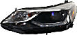 Driver and Passenger Side Halogen Headlight, With bulb(s), OE Replacement