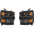 Driver and Passenger Side Halogen Headlight, With bulb(s), CAPA Certified