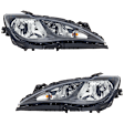 Driver and Passenger Side Halogen Headlights, With Bulbs, CAPA CERTIFIED