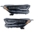 Driver and Passenger Side Headlights, with Bulbs, LED, OE comparable, North America Built Vehicle