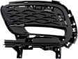 Front, Driver and Passenger Side Fog Light Covers, For Models Without Parallel Park Assist, Black