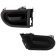 Front, Driver and Passenger Side Fog Light Covers, Textured Black