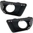 Front, Driver and Passenger Side Fog Light Trims, Textured Black